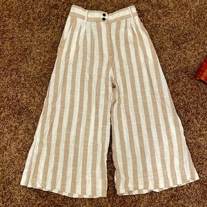Stripped goucho pants